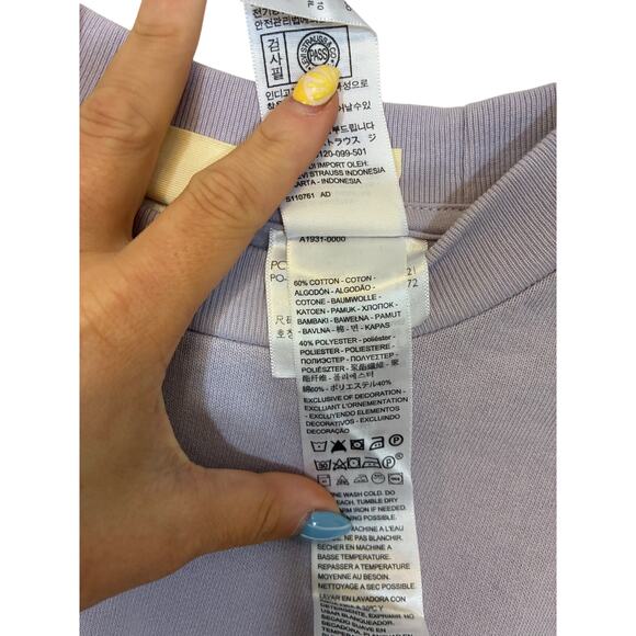 Levi’s Sporty Cinch Sweatshirt Lavender Purple Women’s S Cotton Crew Kidcore - Picture 6 of 7